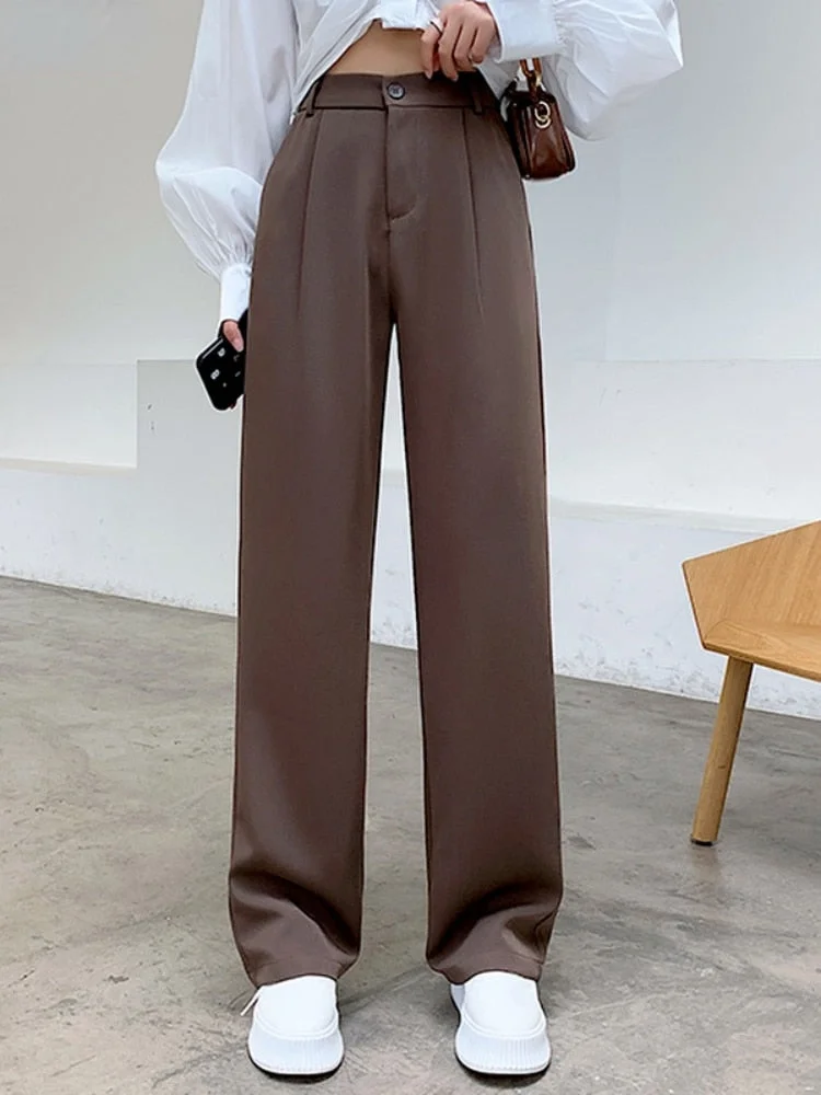 Casual High Waist Loose Wide Leg Pants for Women Spring Autumn New ...