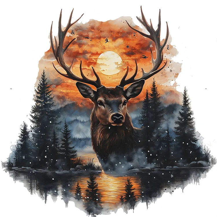 Forest Bear - Full Round - Diamond Painting(30*30cm)
