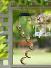 Moon Wind Chime Lamps Windbell Pendant Light LED Hanging Home Garden Decor