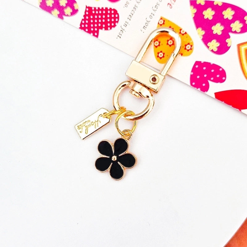 Cute Letter Flower Metal Women’s Keychain