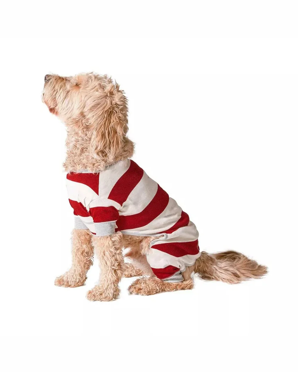 Green Santa Red Striped Christmas Pajamas