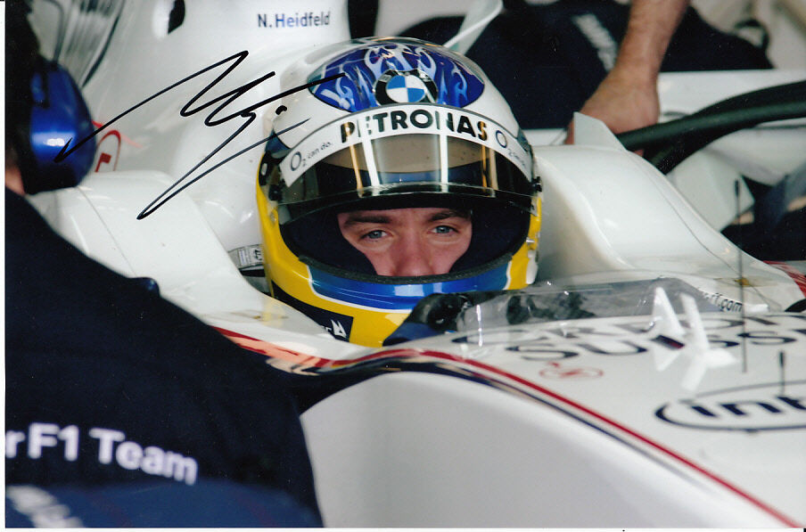 Nick Heidfeld Hand Signed BMW Sauber Photo Poster painting 9x6.