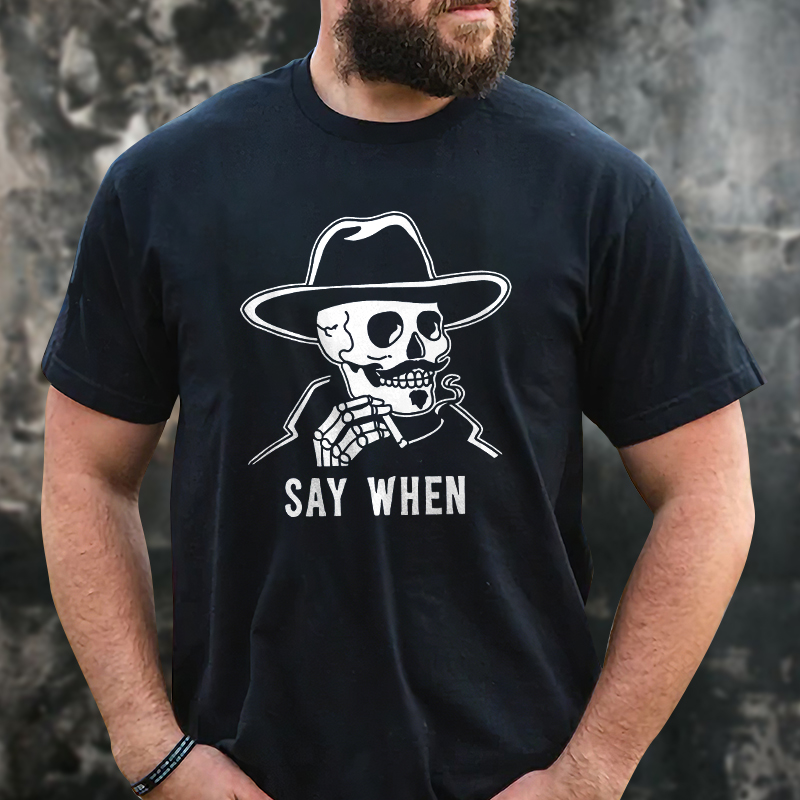Livereid Say When Printed Men's T-shirt - Livereid