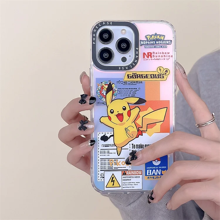 Kawaii Pokemon Laser Phone Case For Iphone weebmemes