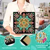 Neonfarbenes Mandala-Muster speziell geformte 5D-DIY-Teilbohrer-Diamanten-Punkte, Edelstein-Kunst-Kits mit Rahmen, Diamanten-Gem&auml;lde, Edelstein-Kunst 