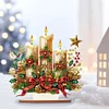 Wooden Special Shaped Christmas Candle Diamond Painting Tabletop Ornaments Kit