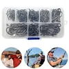 220Pcs Fishing Hooks Set Barbed FishHooks Carp Fishhook for Freshwater Saltwater