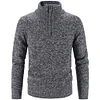 Winter Men's Fleece Thicker Half Zipper Sweater