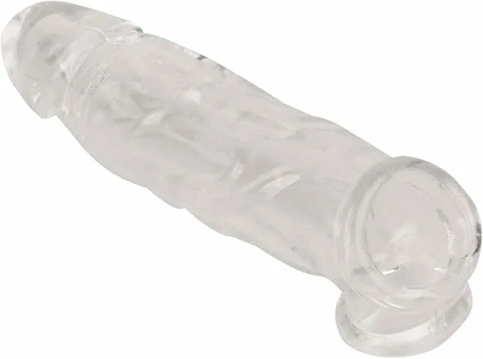 enis Sleeve Penis Pump Cock Ring Male Sex Toy, Clear Penis Extension Cock Sleeve with Ball Loop, Penis Extender Cock Rings Girth Enlarger Enhancer for Men, Penis Enlarger Adult Sex Toys for Men