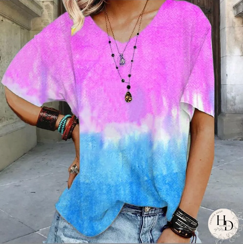Summer Gradient Color T-Shirt