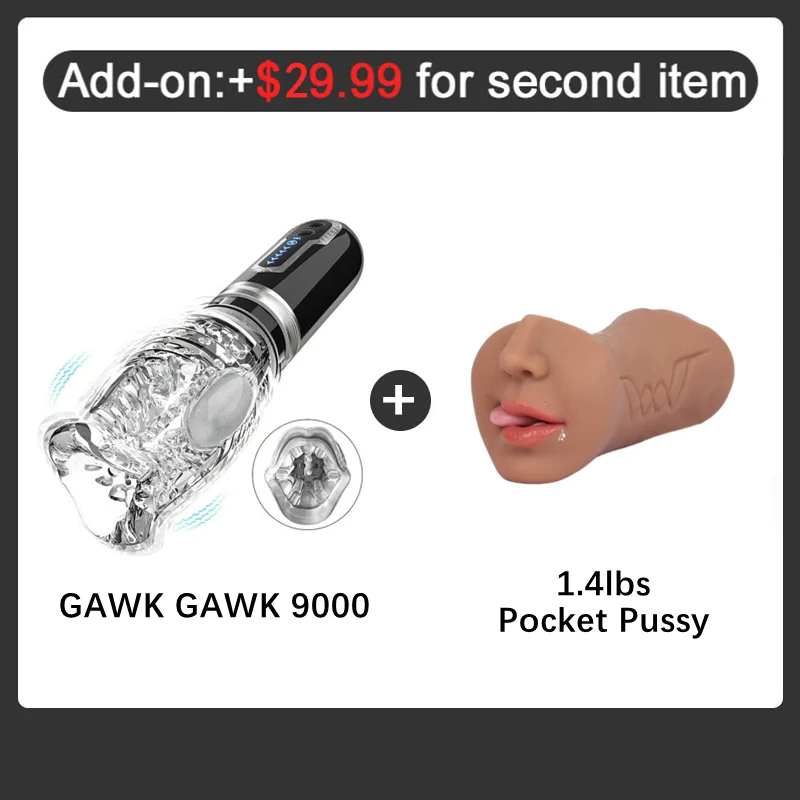 Gawk Gawk 9000 Advanced Blowjob Masturbator 7 Vibration 5 Rotating Thrust Modes