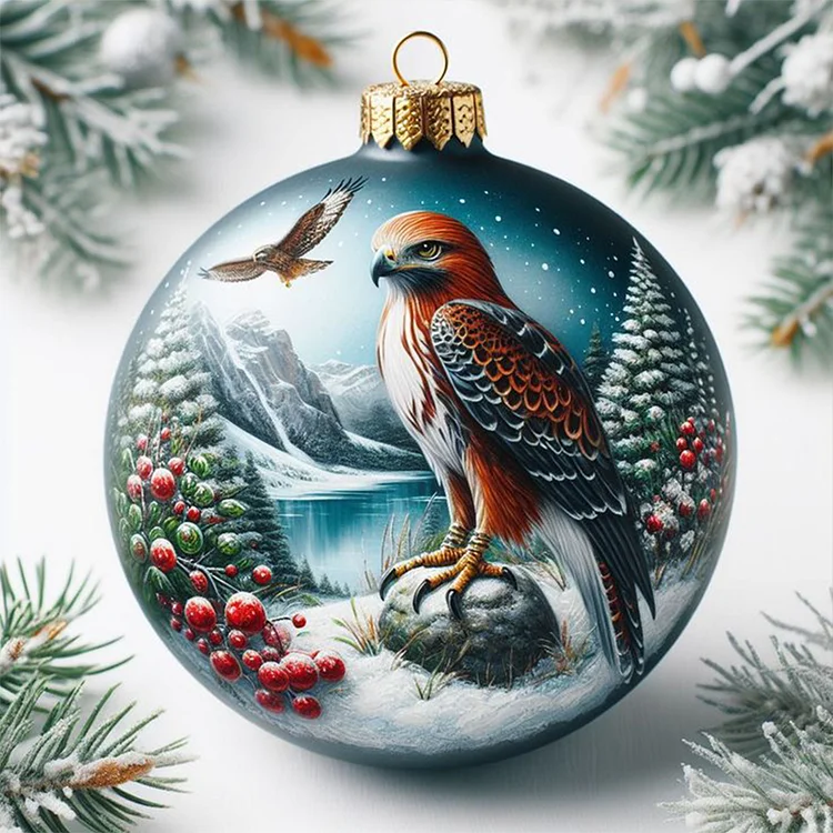 Winter Eagle Egg 30*30CM (Canvas) Full Round Drill Diamond Painting gbfke