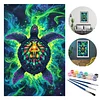 (US Only)Paint By Numbers Kit On Canvas DIY Oil Art Sea Turtles Picture Home Decor40x60cm