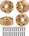 AMK 4pcs Brass Wheel Weights 22mm Wheel Hex Hub Widen Adapter for 1/10 RC Crawler 1.9in/2.2in Wheels Rim Axial SCX10 TRX4 Counterweight