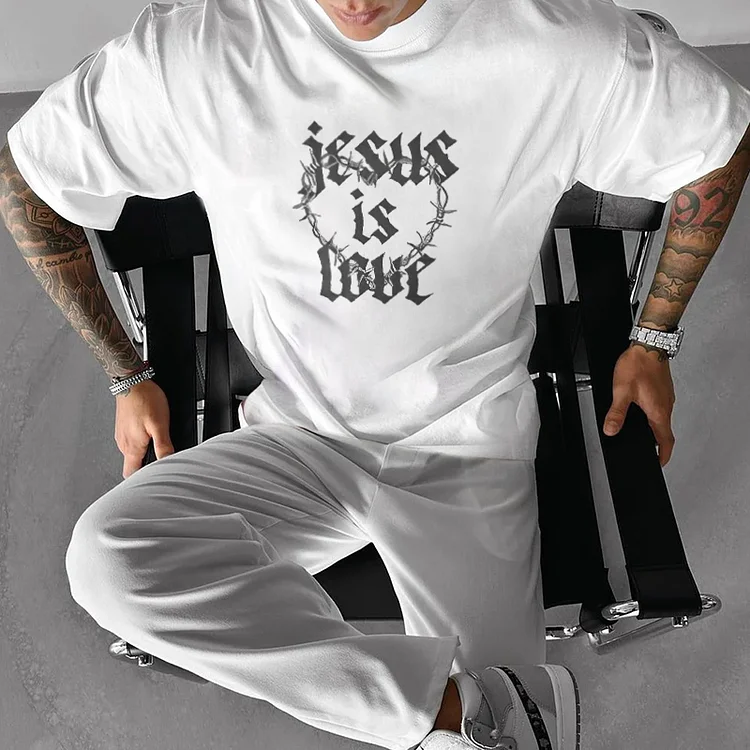 Jesus Is Love Print T-Shirt