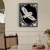 Kit de peinture en perles maison Fly Owl pour d&eacute;coration murale adulte 30x40cm sans cadre