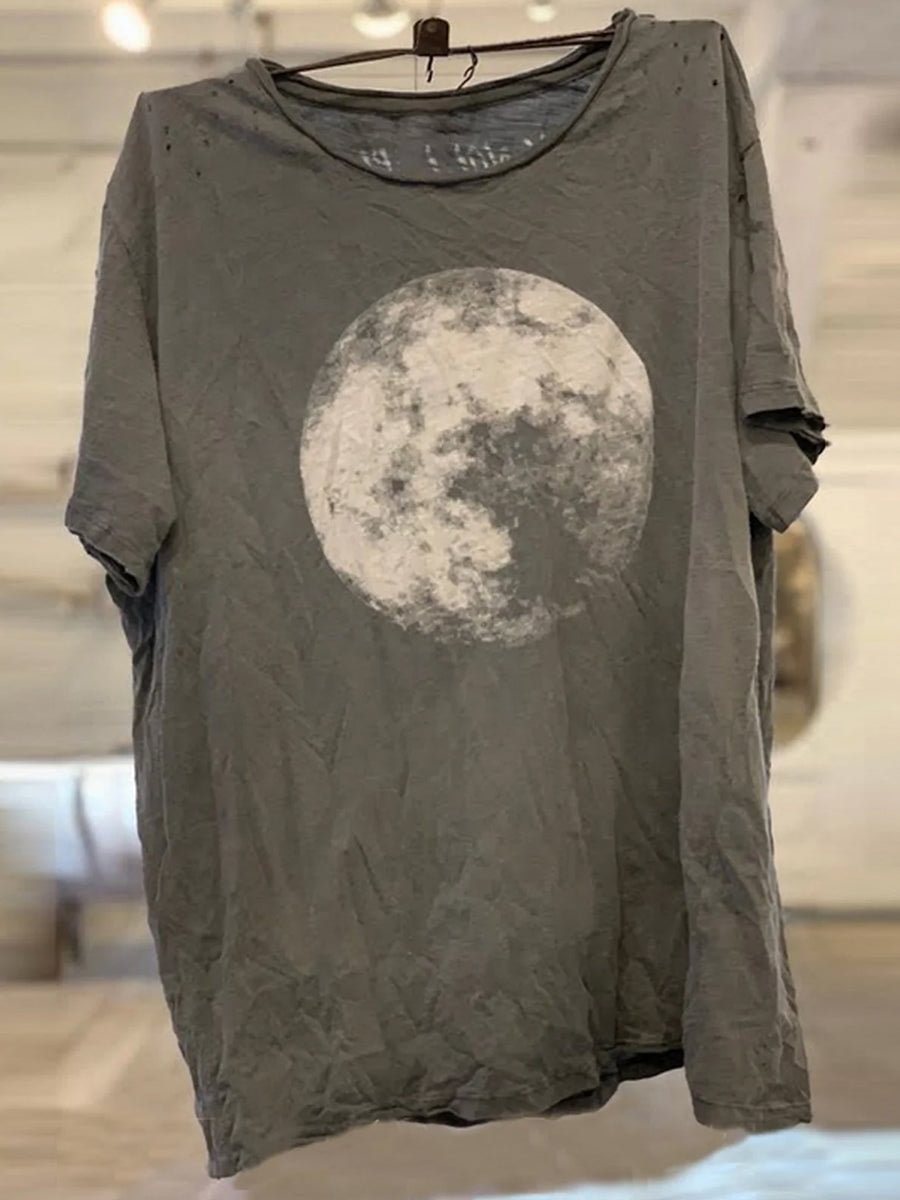 Women Loose Casual Printed Short Sleeve Top