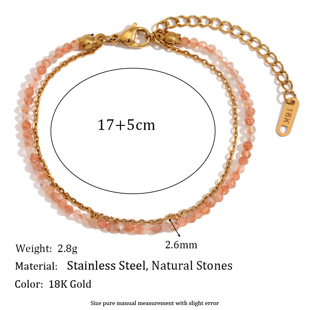 Women Fashion Circle Geometric Stainless Steel Electroplating Bracelets
