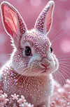 Luxury AB Velvet Diamond Painting Kit - Pink Rabbit