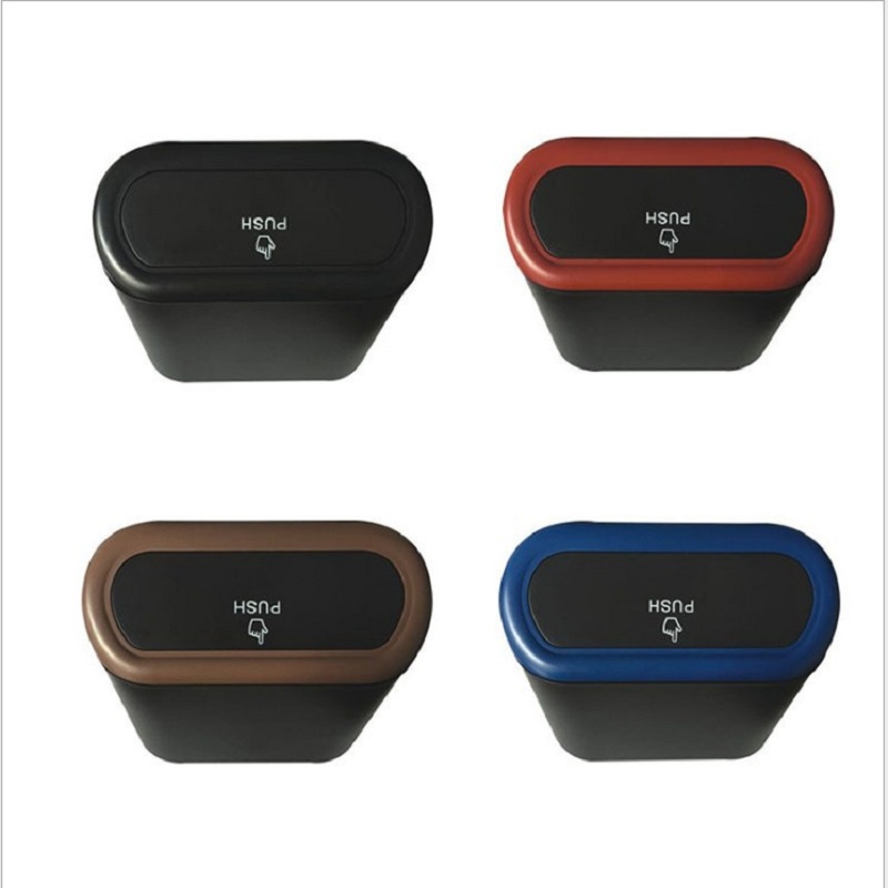 

Car Trash Can with Lid Multifunctional Universal Car Bin Waterproof Mini Tr, Black, 501 Original