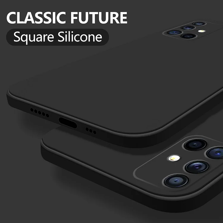 Luxury Original Square Liquid Silicone Phone Case For Samsung A Series