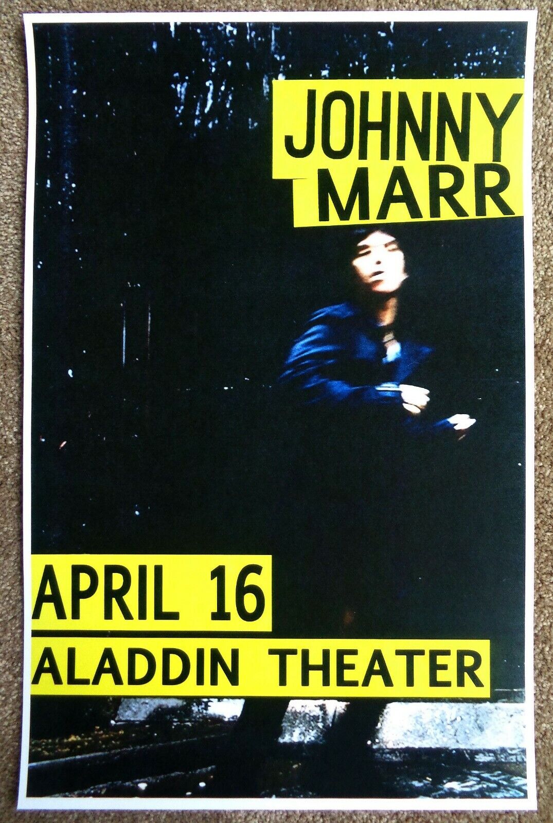 JOHNNY MARR 2013 Gig POSTER Portland Oregon Concert