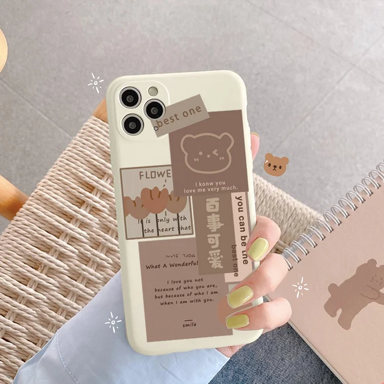 Bear Cute Boba Teddy Cartoon Phone Case | Samsung ET001