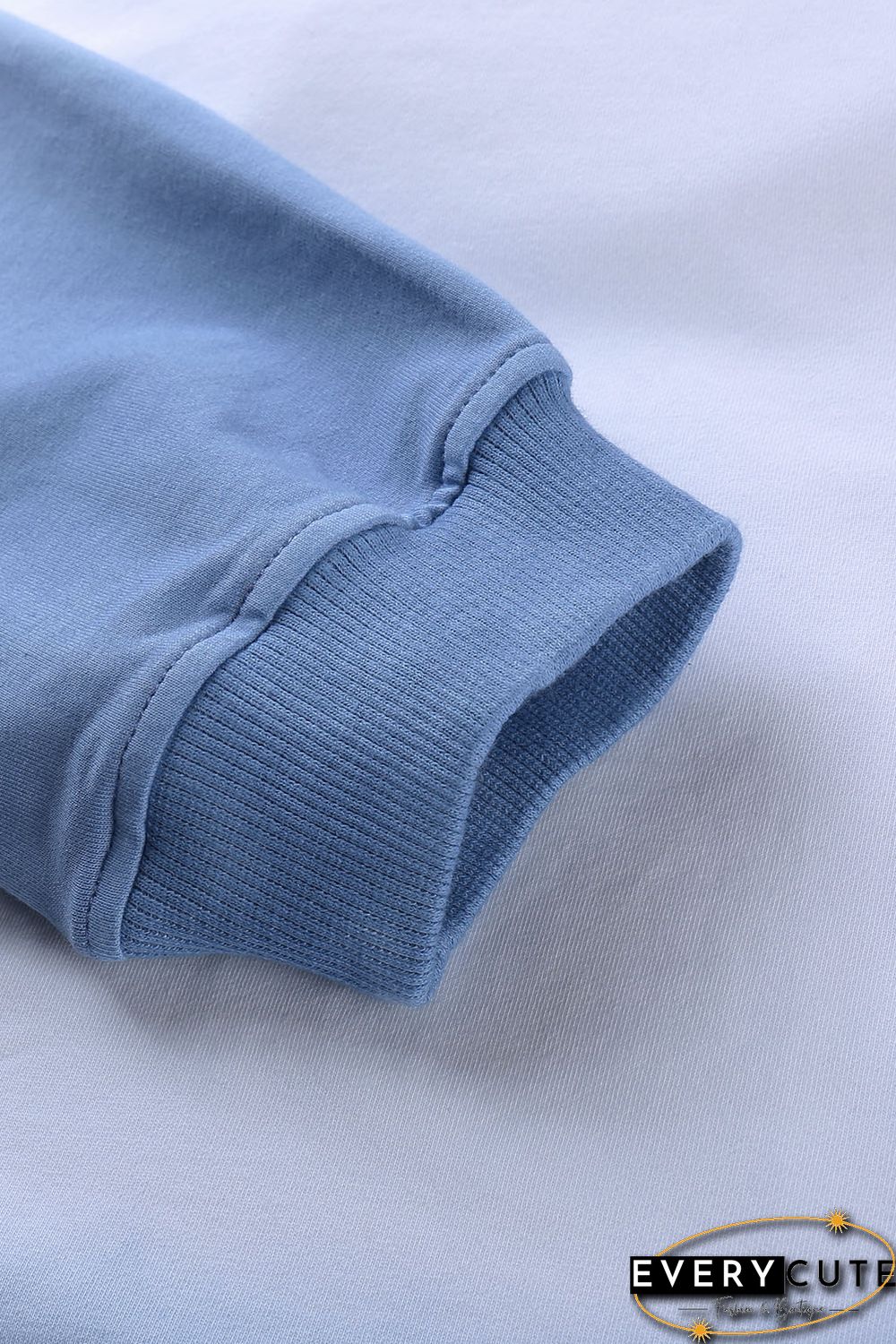 Sky Blue Gradient Long Sleeve Hoodie