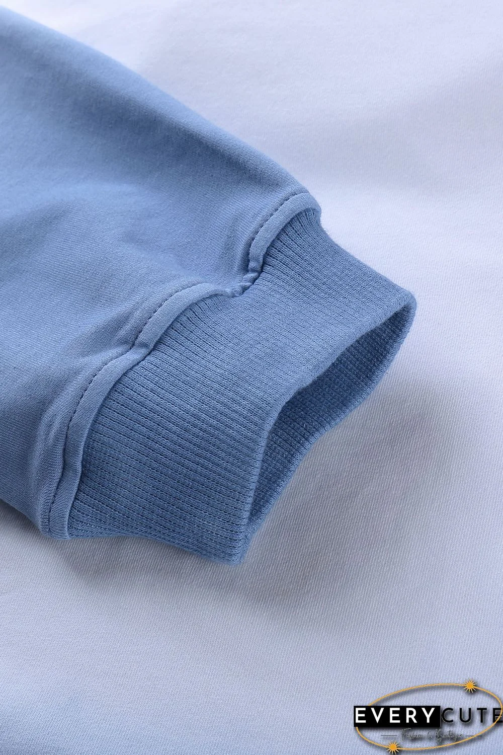 Sky Blue Gradient Long Sleeve Hoodie