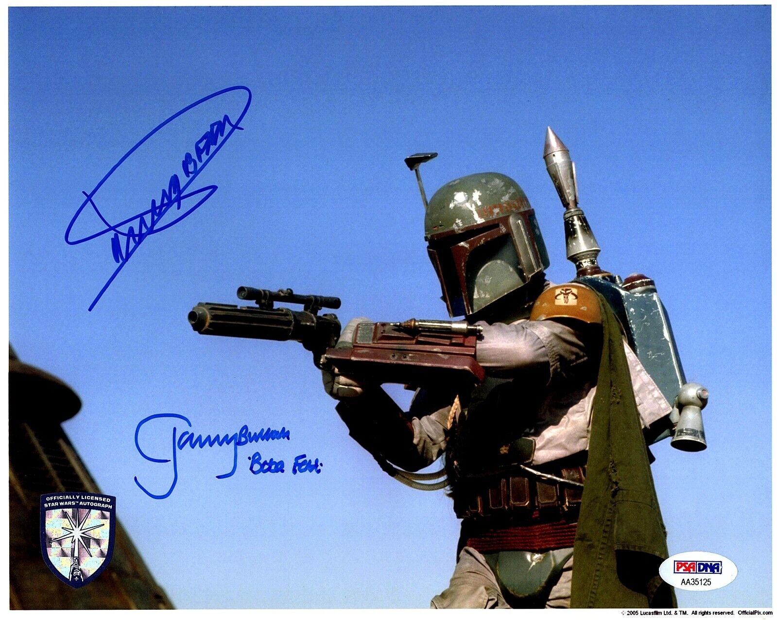 JEREMY BULLOCH & DICKEY BEER Signed Boba Fett