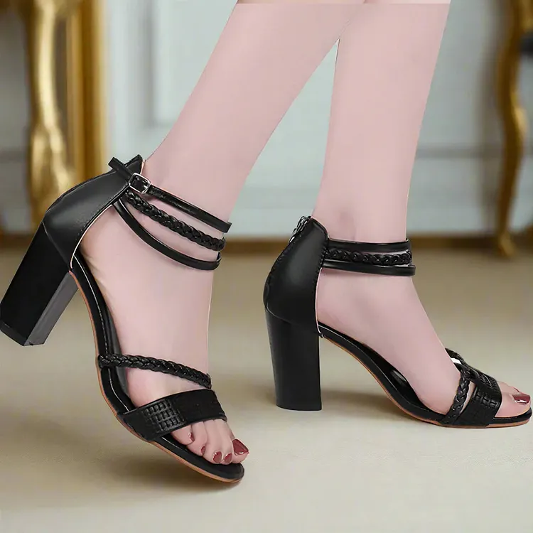 Elegant Comfort Sandals with a Stable Block Heel