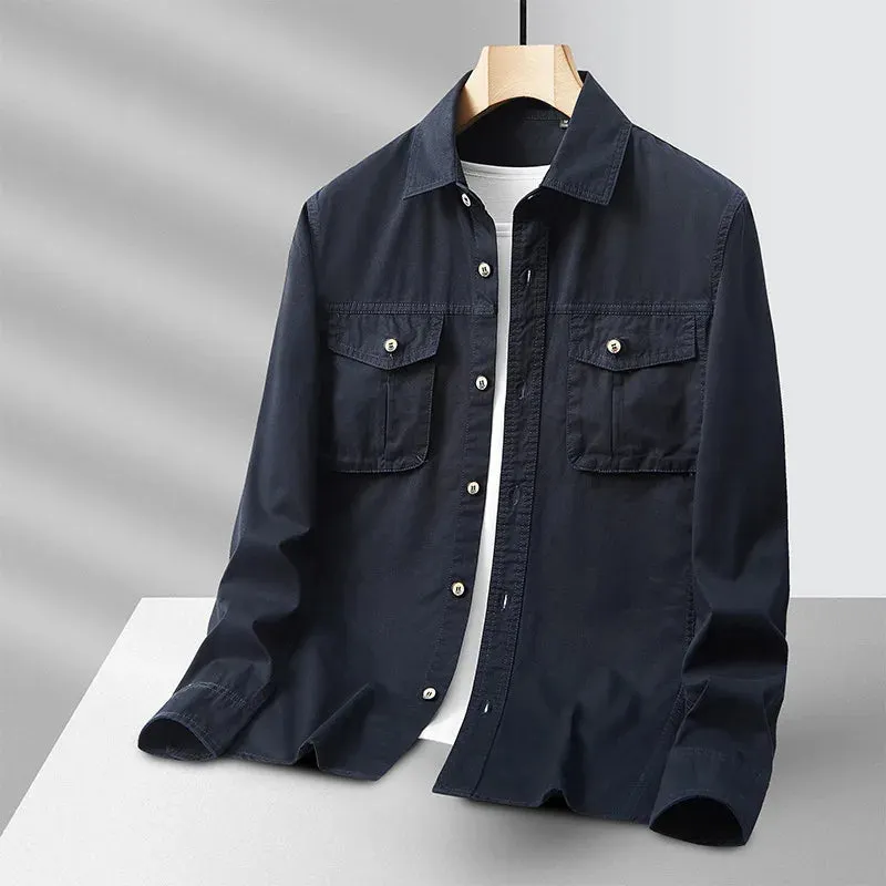 Men's Cotton Military Overshirt &ndash; Utility Field Shacket &ndash; view 2