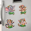 6Pcs Diamond Painting Grass Skirt Animal Magnets Refrigerator for Adults Kids