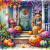 Fall Pumpkin Cottage-11CT Stamped Cross Stitch 50*50cm/19.69*19.69in tapestrymarket