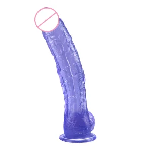 Extra-Long Thick Faux Penis for Female Manual Masturbation Experience