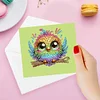 (US Only)DIY Diamond Art Greeting Cards Congratulations Cards & Gifts (10pcs Birds)