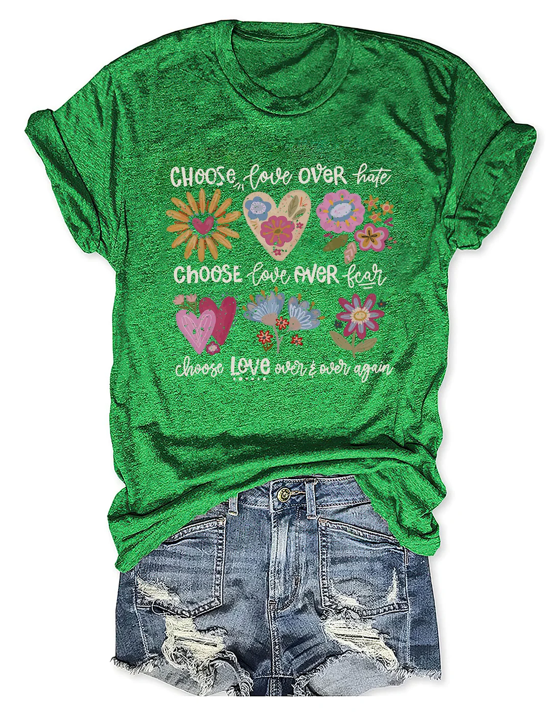 Choose Love Boho Floral T-shirt