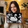uk.everydayedeals DIY Pearl Painting With Frame - Handmade Self-Adhesive Pearls - Swan(20*30cm)