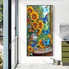 Diamond Painting -DIY Full Round Drill Sunflower Butterfly(70*40 CM)