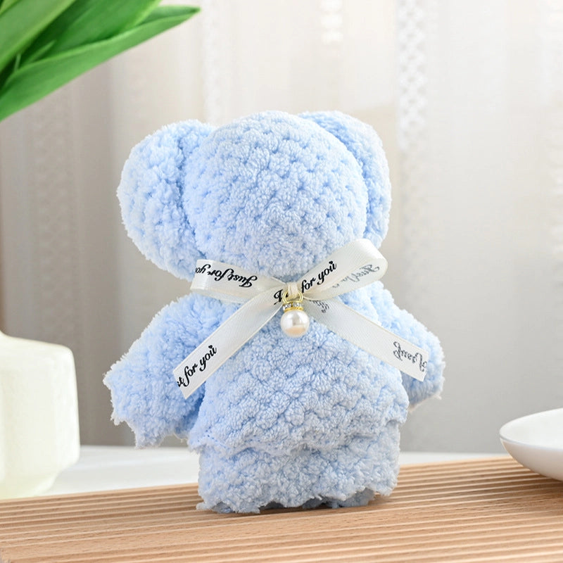 5 Pieces Coral Fleece Pineapple Pearl Bear Towel Gift Small Gift 30*30 Opening Gift Welfare Gift