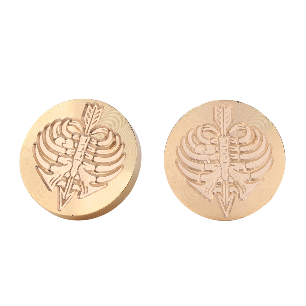 

30mm Skull Round Fire Lacquer Seal Wax Head - Wax Seal Stamp, 501 Original