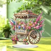 (US Only)2D Flat Print Flower Cart Light DIY Diamond Painting Desktop Decorations