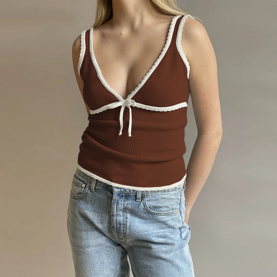 Uveng 2025 Explosion Women's Sexy V-Butterflies Lace Small Vest