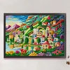 (Big Size)[Brand]Rainbow Town - 11CT Stamped Cross Stitch - 101*75cm