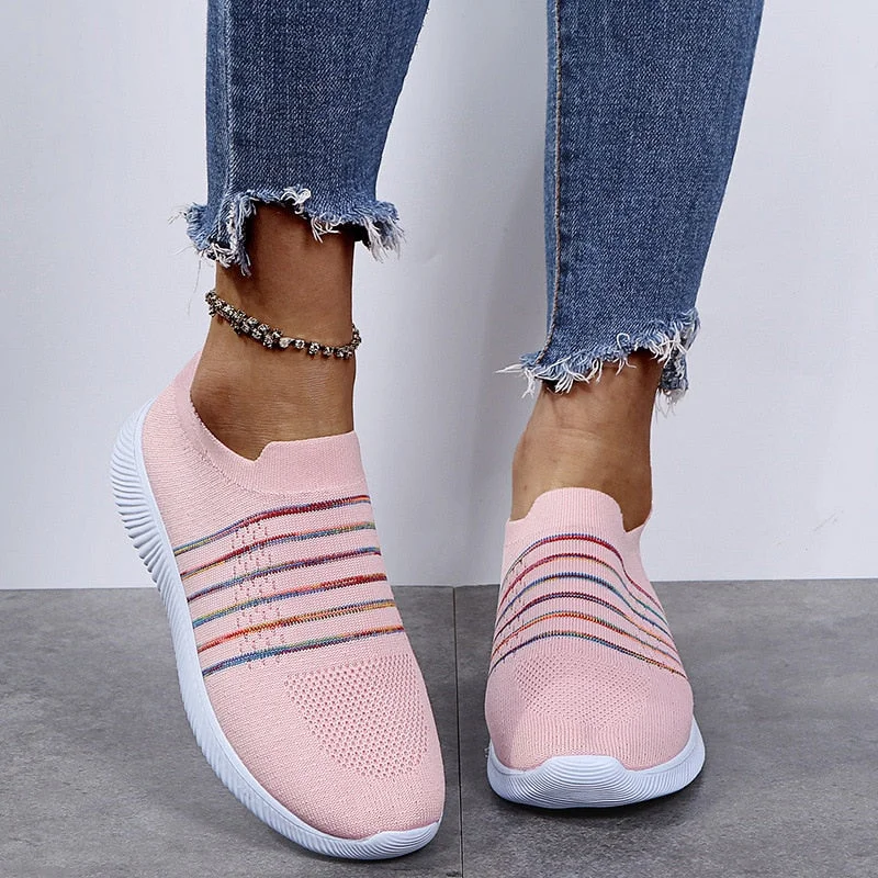 2021 Sneakers Women Shoes Flats Casual Ladies Shoes Women Loafers Mesh Light Breathable Female shoes Plus size