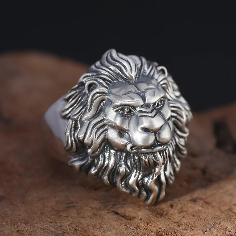 Retro Lion Adjustable Opening Ring for Men-VESSFUL