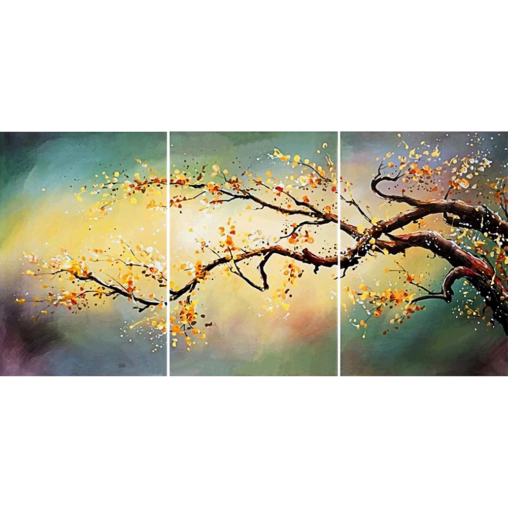 

3pcs Plum - Round Drill Diamond Painting - 95*45CM (Multi Big Size), 501 Original