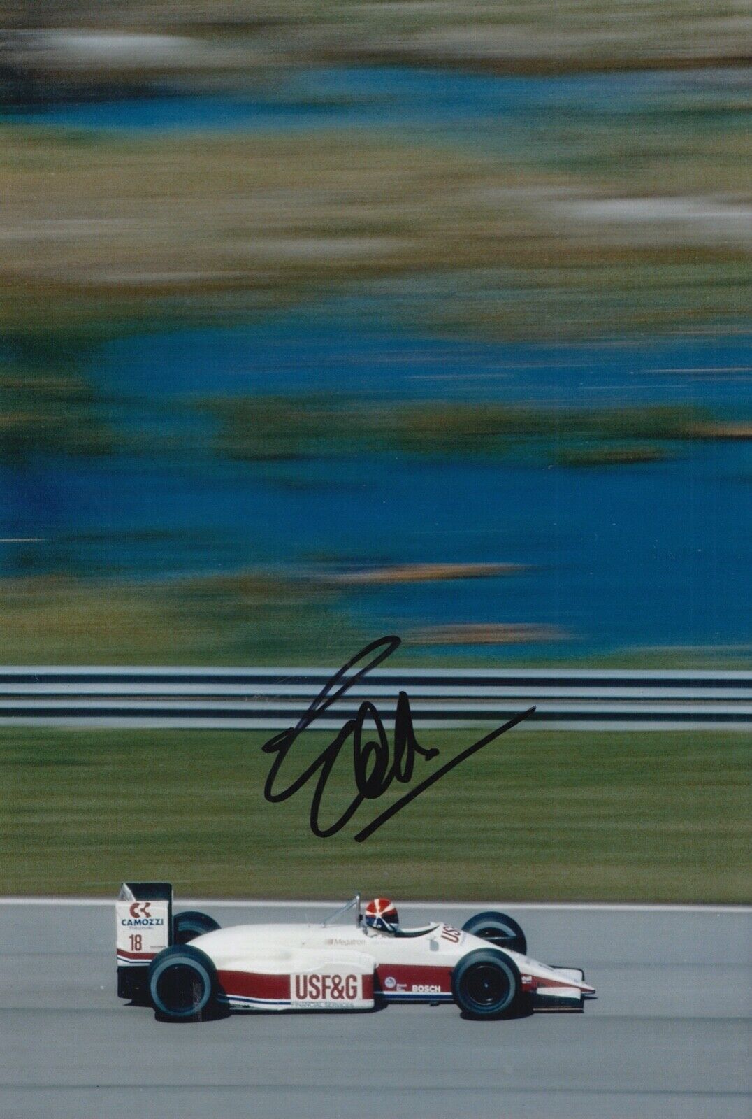 Eddie Cheever Hand Signed 12x8 Photo Poster painting F1 Autograph USF&G Arrows 2