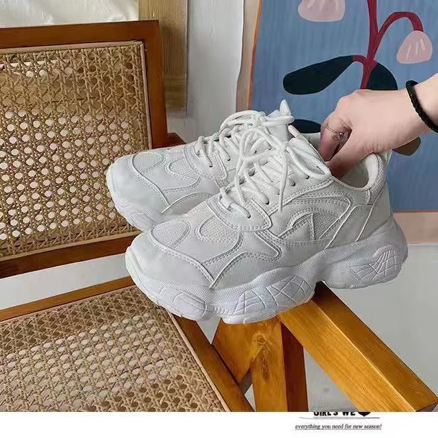 Ins wind reflective old shoes women 2021 spring sports casual shoes flat breathable comfortable women's shoes