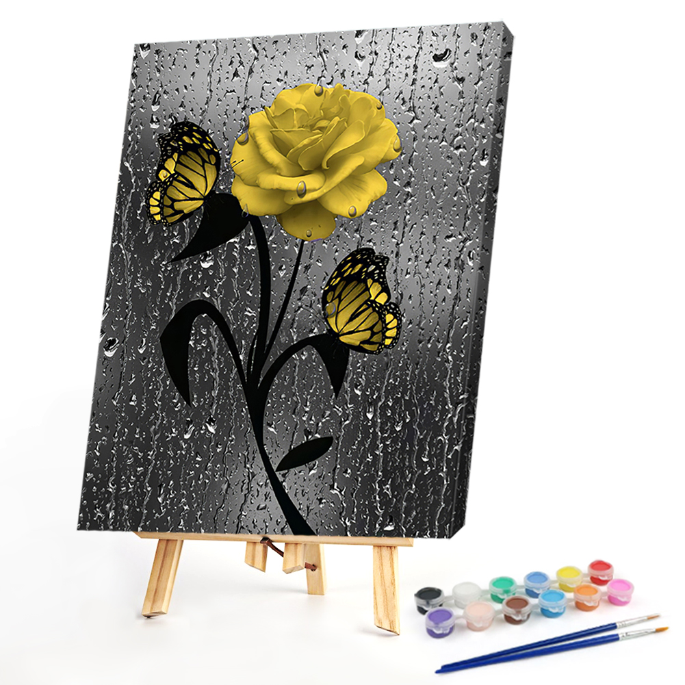 

40*50CM - Paint By Numbers - Flower Butterflies, 501 Original